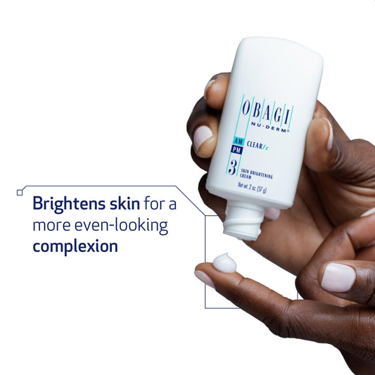 Obagi Medical Clear FX cream texture close-up highlighting smooth application
