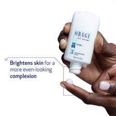Obagi Medical Clear FX cream texture close-up highlighting smooth application