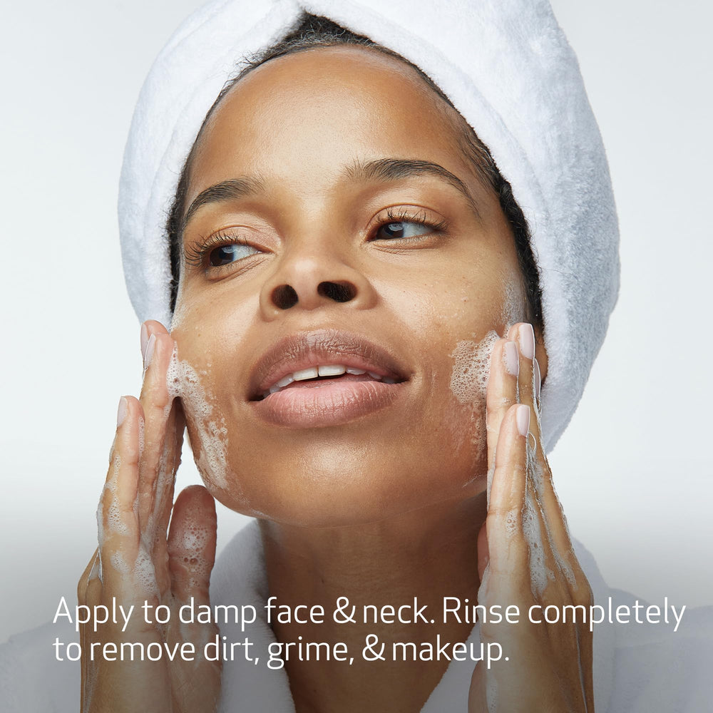 Obagi Nu-Derm droplet on skin illustrating lightweight, non-greasy finish