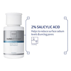 Ingredient layout emphasizing Obagi Medical salicylic acid for targeted pore exfoliation benefit