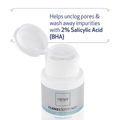 Obagi Medical toner label close-up showing 2% salicylic acid concentration