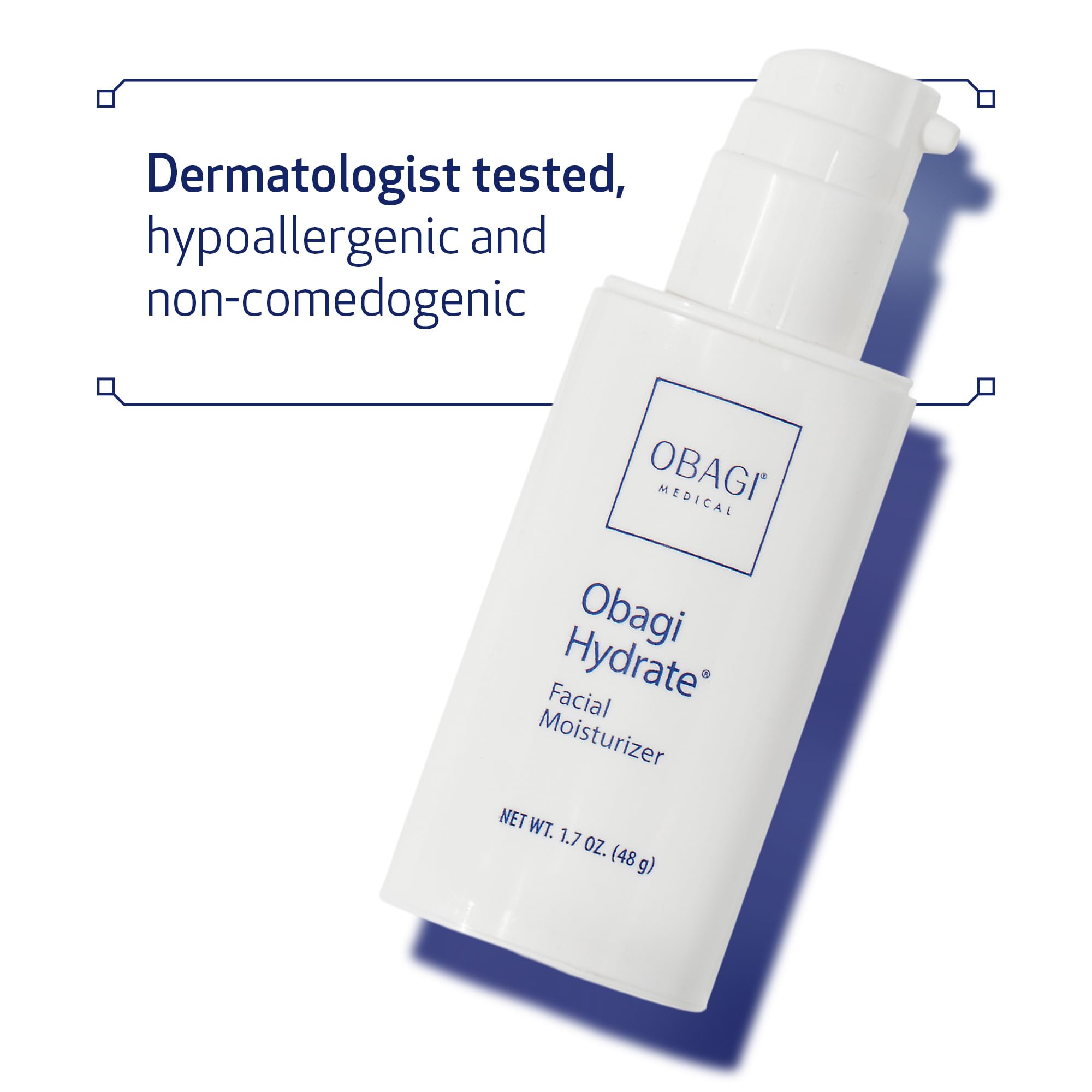 Obagi Hydrate open jar texture demonstrating creamy non-greasy finish