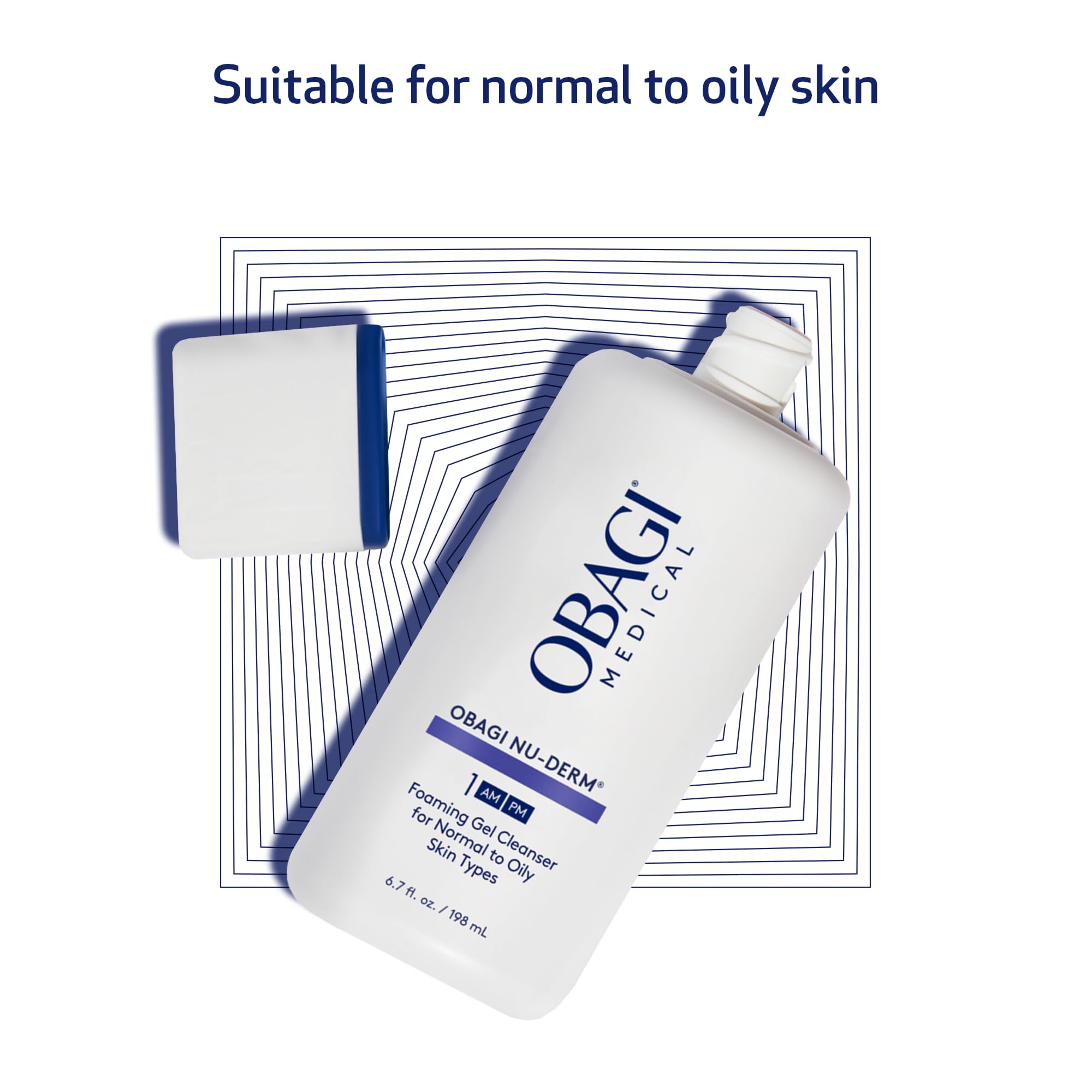 Obagi Nu-Derm on bathroom counter suggesting daily routine convenience