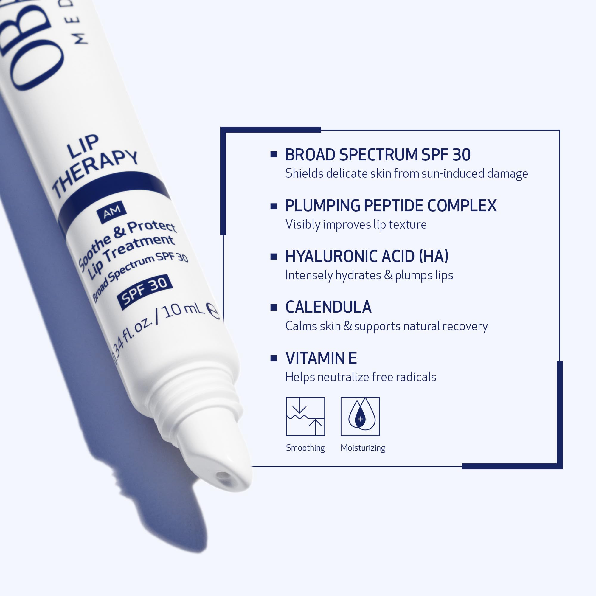 Obagi lip therapy being applied to lips for soothing and protection