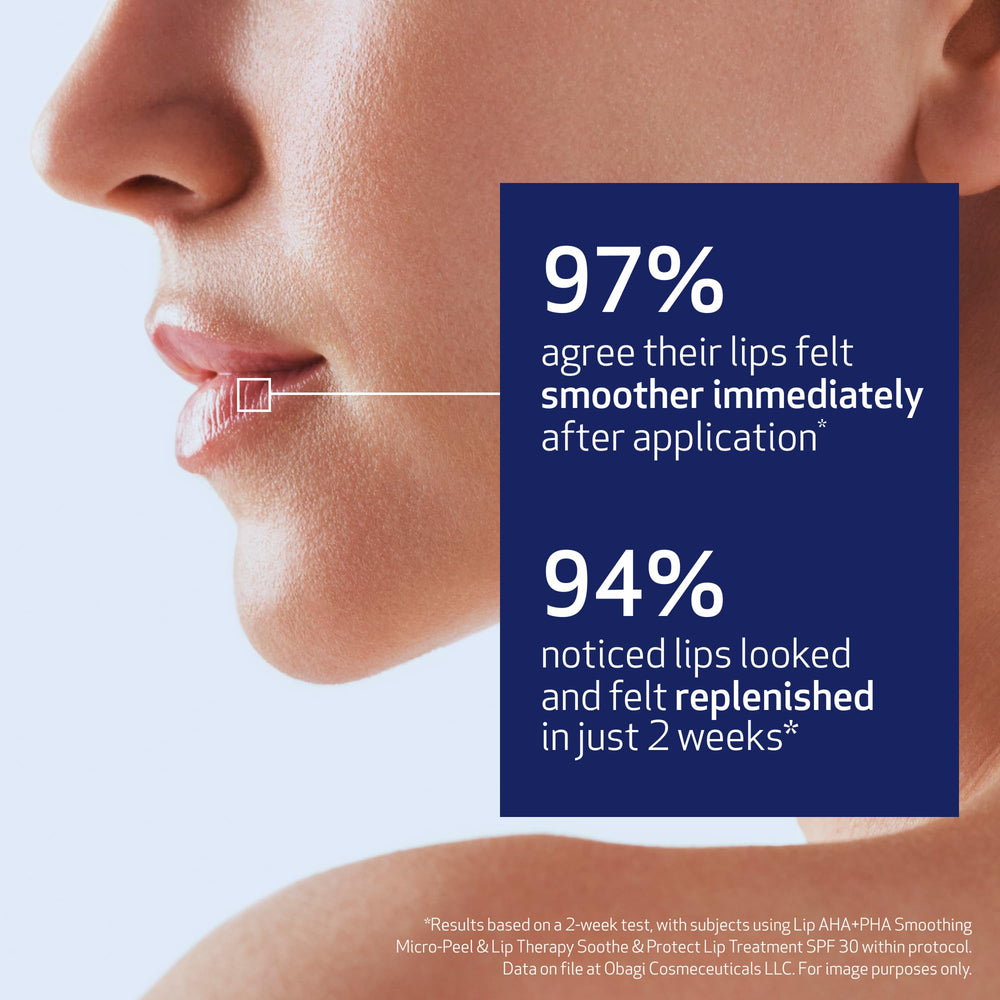 Obagi lip therapy ingredient display highlighting hyaluronic acid benefits