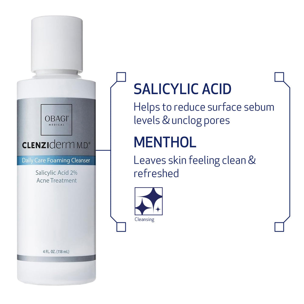 Obagi Medical applying cleanser to face illustrating effective cleansing