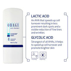 Obagi Medical lotion texture on fingertip showing lightweight spreadability