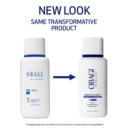 Obagi Medical toner label close-up highlighting product name and gentle formulation benefits