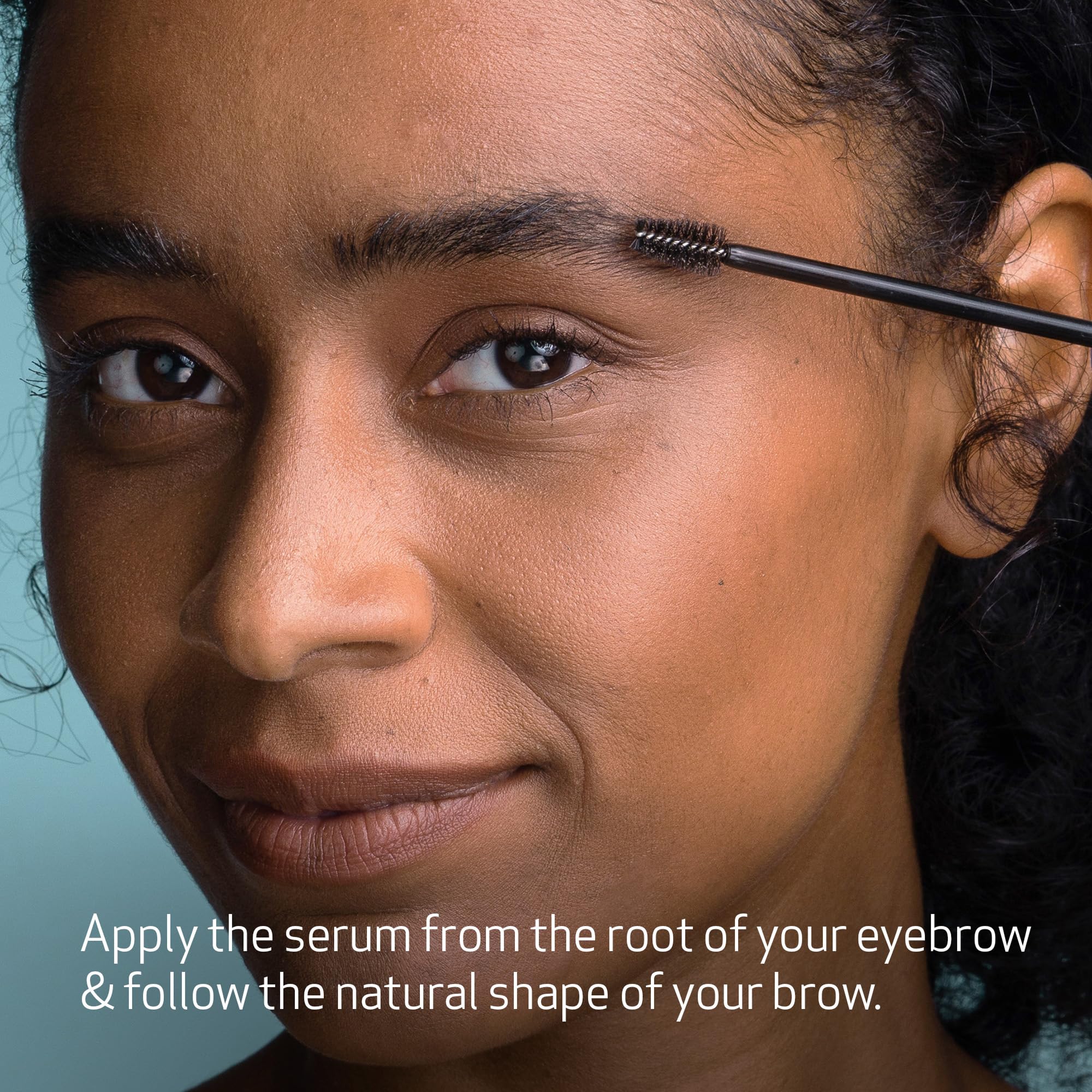 Obagi Nu-Cil in use application on brows demonstrating easy daily use