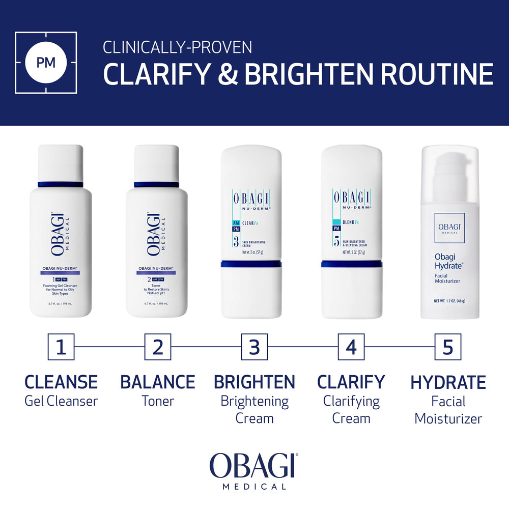 Obagi Medical ingredient list photo highlighting key actives for brightening