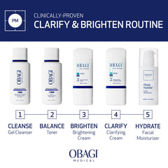 Obagi Medical ingredient list photo highlighting key actives for brightening