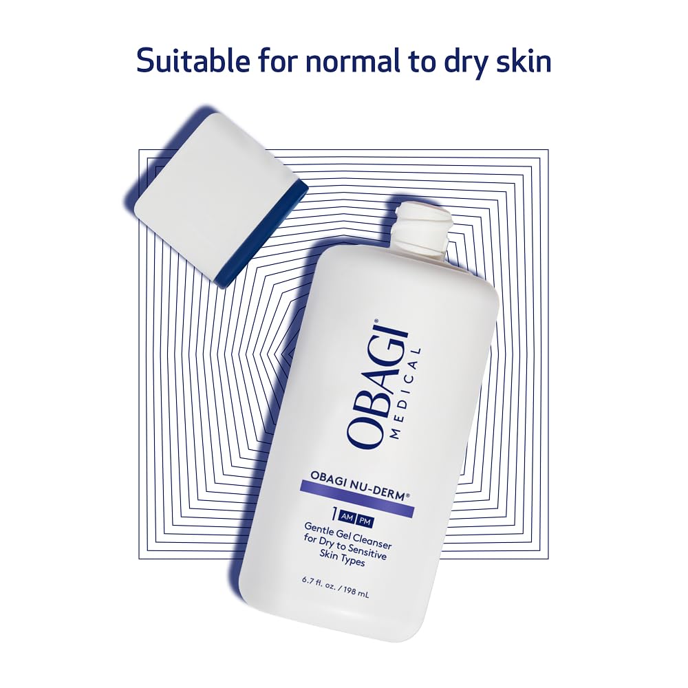 Obagi Medical lather on fingertips demonstrating mild cleansing without dryness benefit