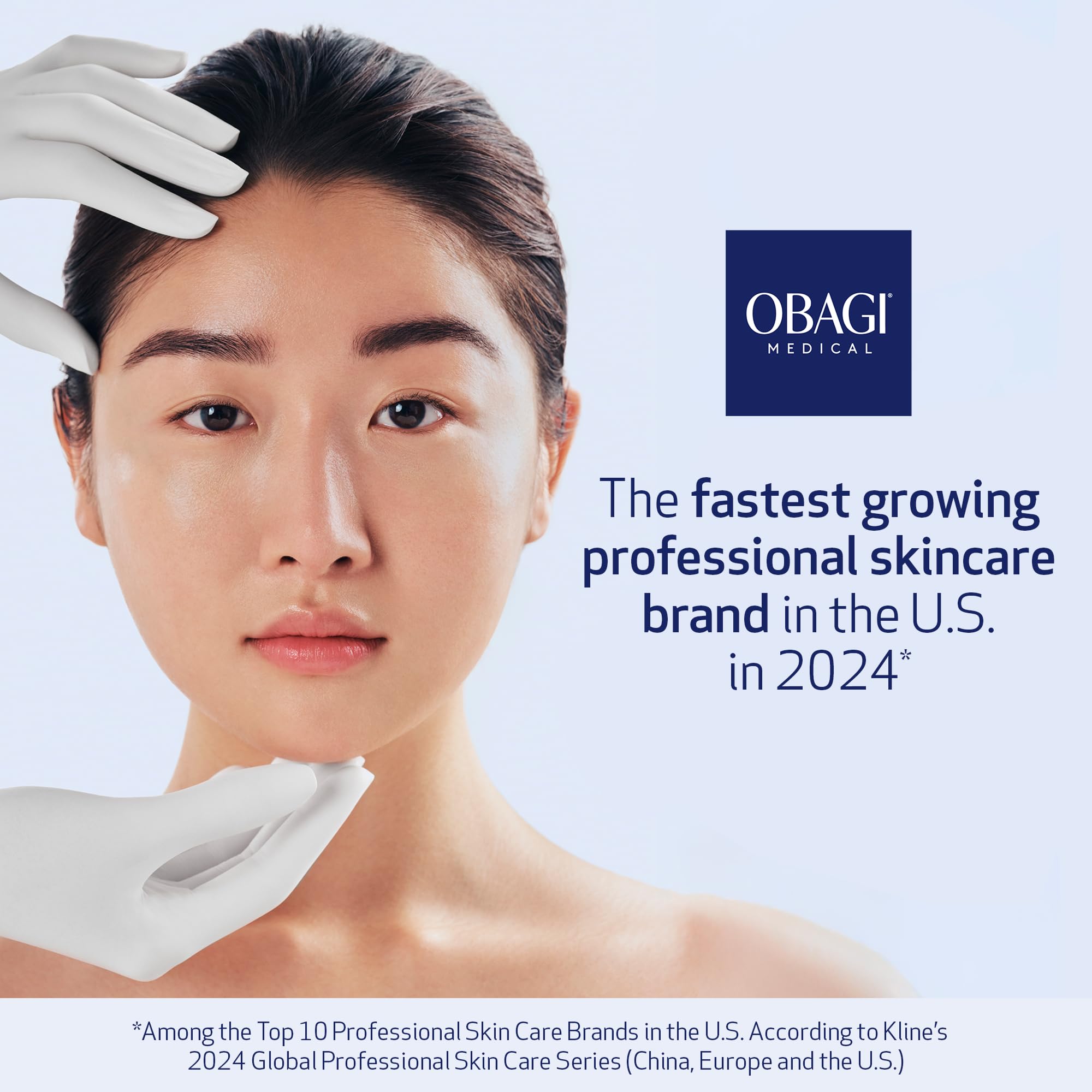Obagi Medical cleanser beside towel and serum indicating prep for treatments benefit