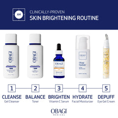 obagi bottle in bathroom routine setting showing integration into regimen