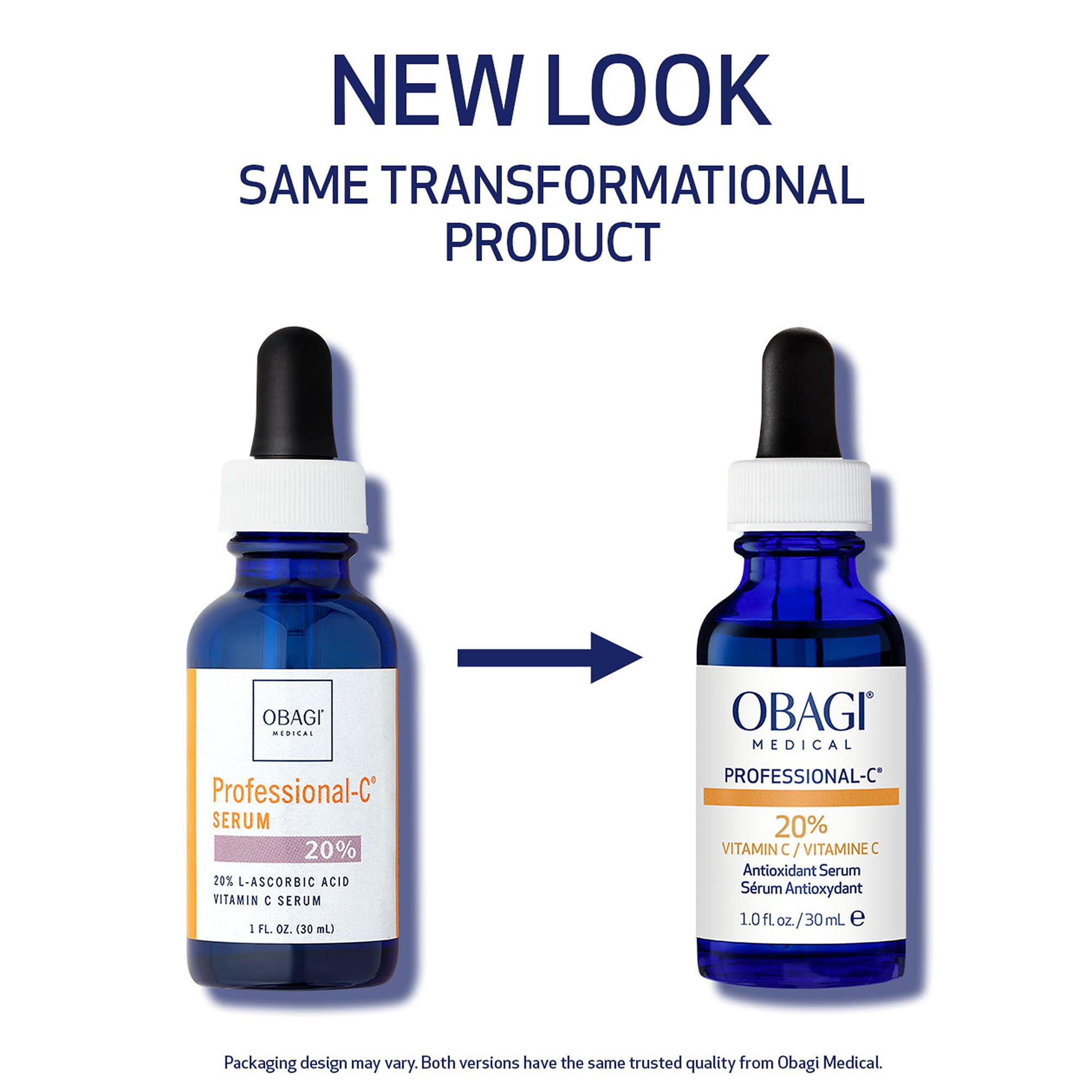 Obagi dropper close-up dispensing vitamin C serum for precise application