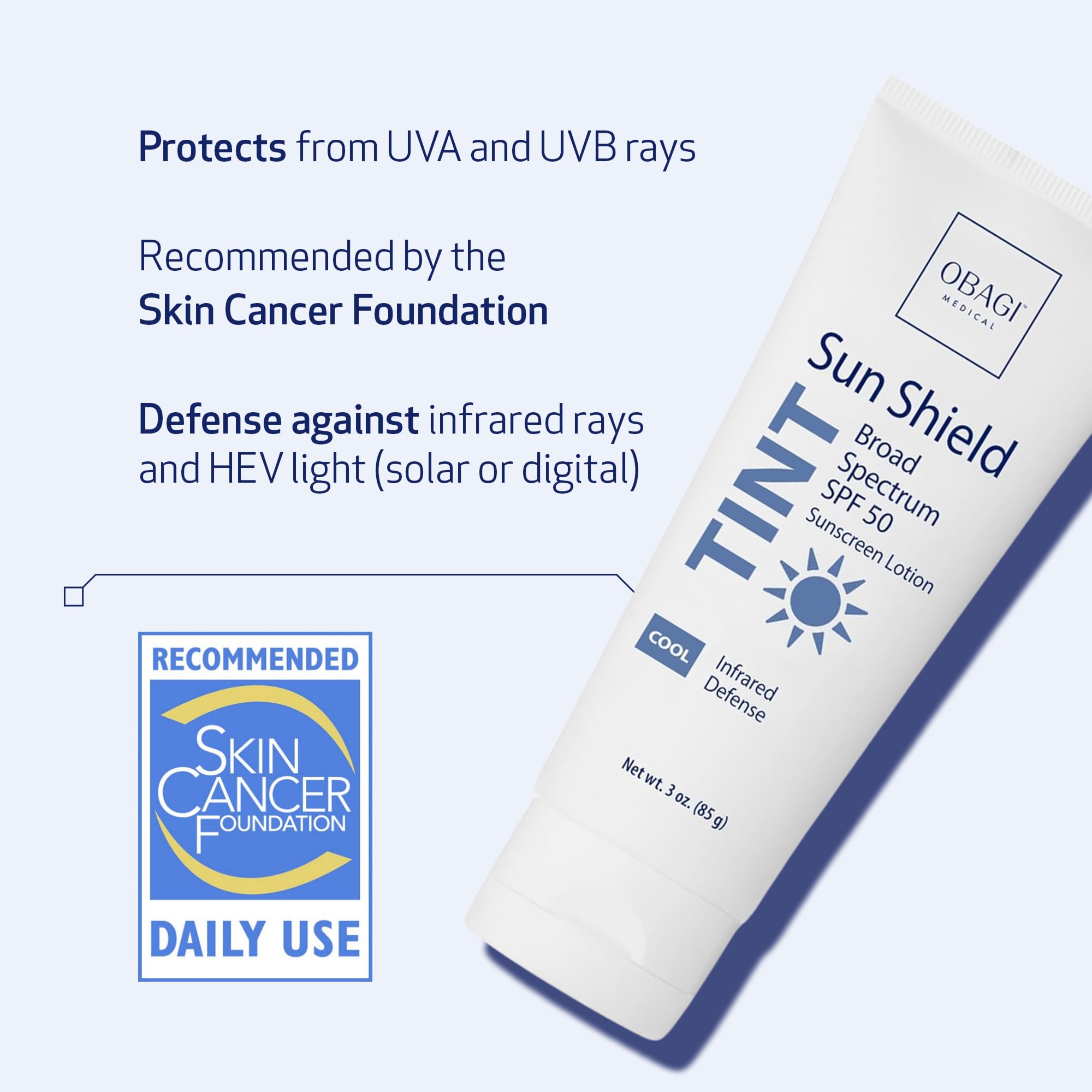 Obagi Medical back label with ingredients and usage guidance benefit