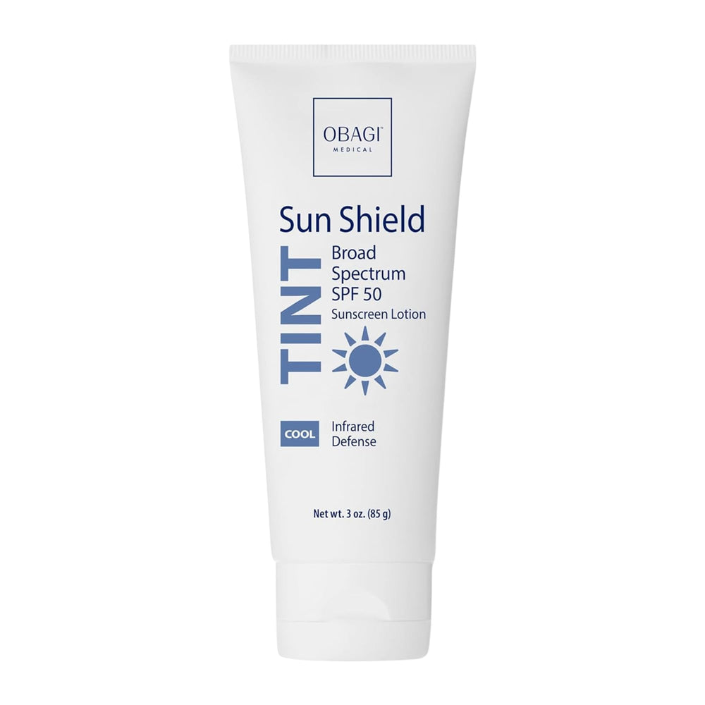 Obagi Medical front tube showing SPF 50 and sheer tint benefit