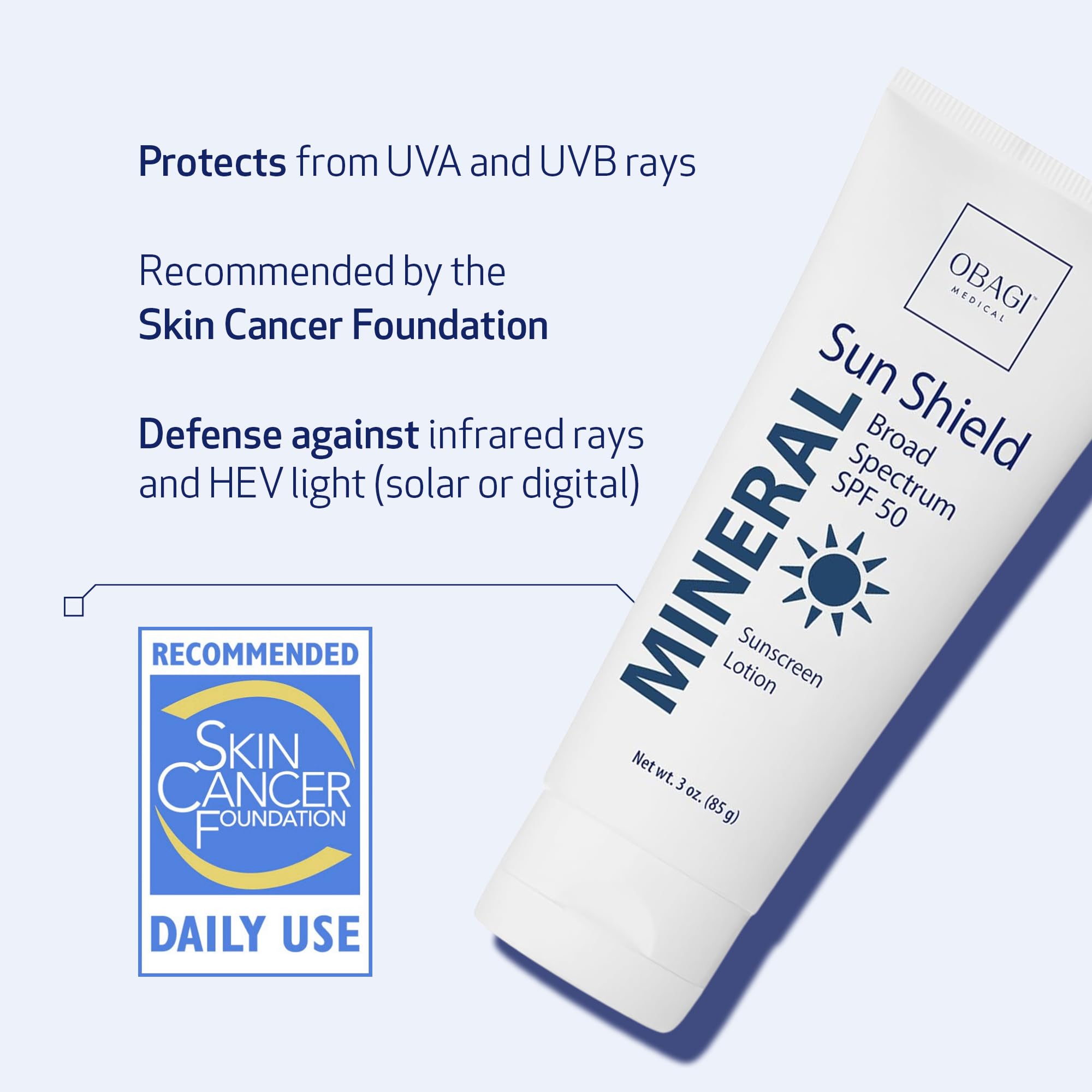 Obagi Medical back label displaying ingredients and usage directions