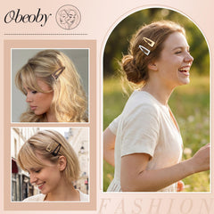obeoby clip securing short bangs gently without tugging for comfortable wear