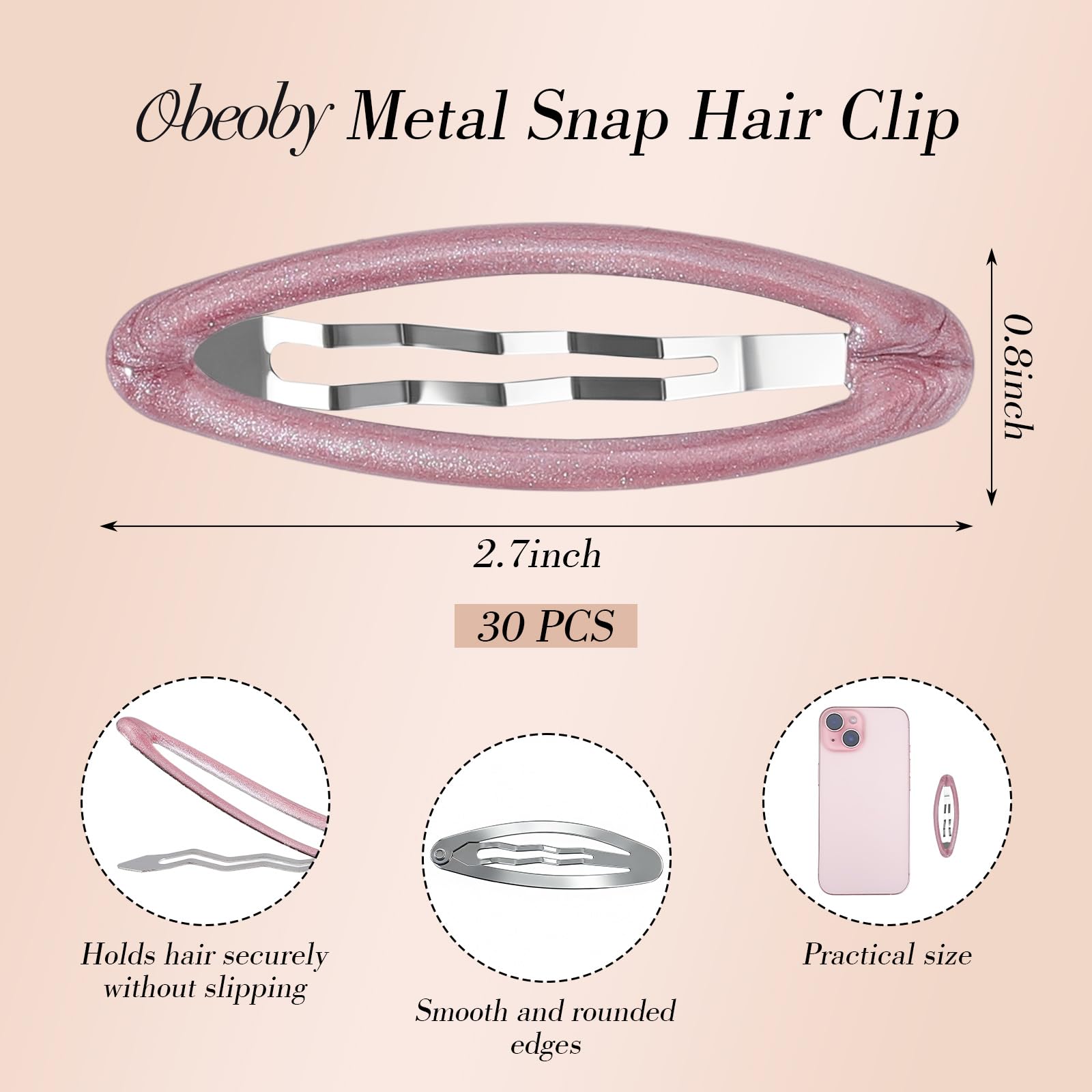 obeoby close-up of metal snap mechanism showing secure hold and durability benefit