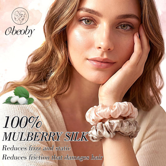 obeoby close-up of mulberry silk texture highlighting smooth surface and hair protection