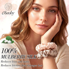 obeoby close-up of mulberry silk texture highlighting smooth surface and hair protection