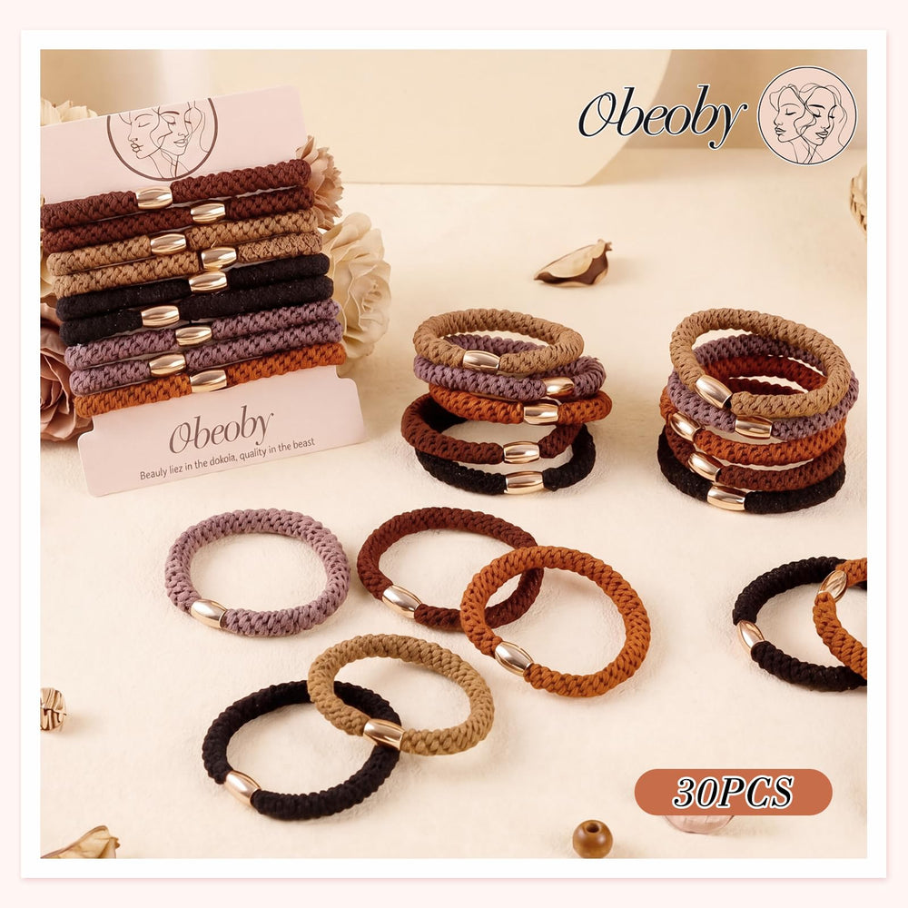 obeoby neutral color range laid flat showing five shades that match hair tones