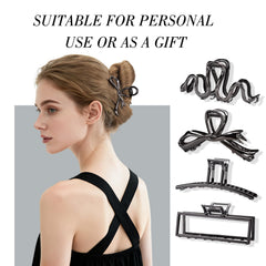 obeoby curved large clip side profile beside a ruler to show size and fit for thick hair
