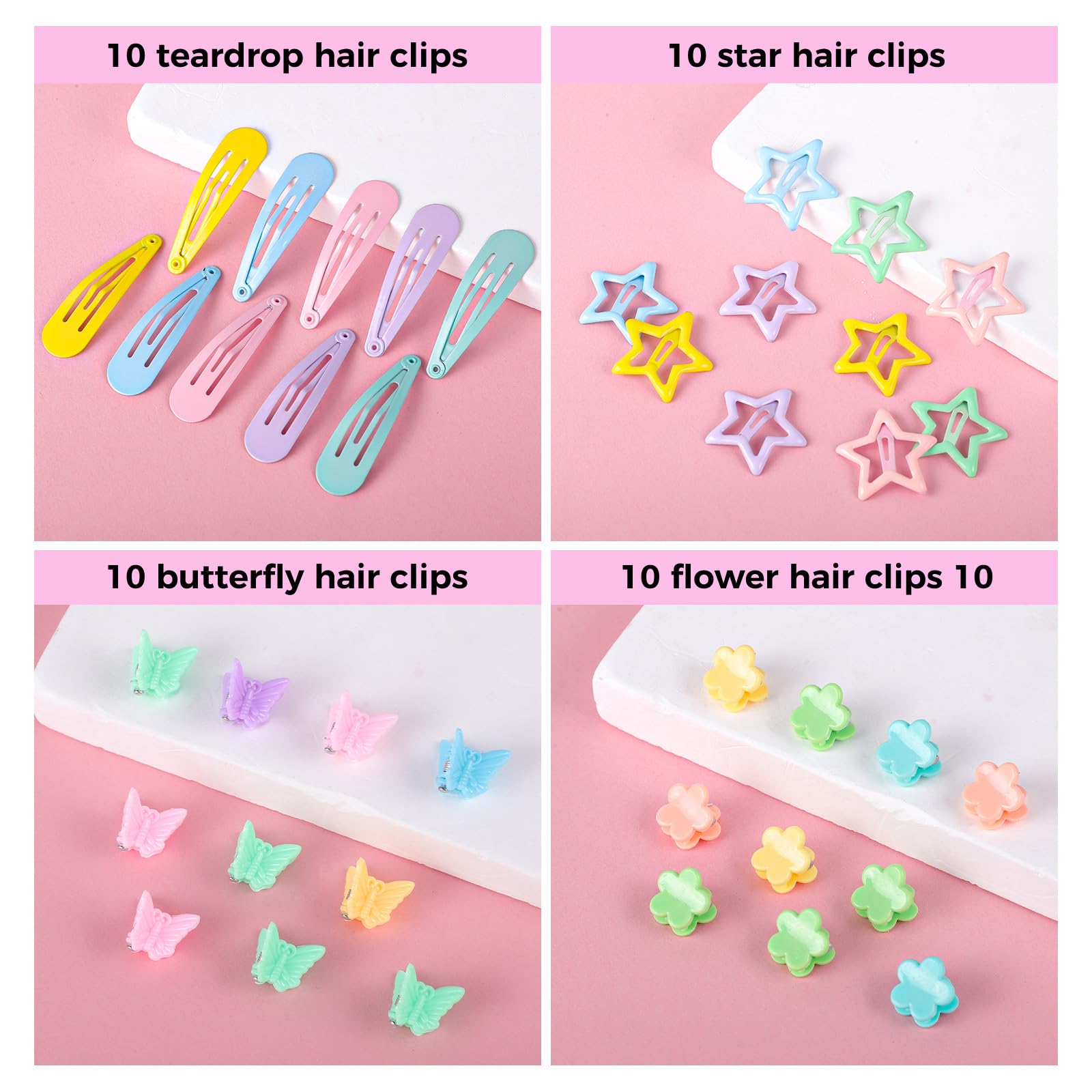 obeoby decorative clips spread showing vibrant accents for hairstyles