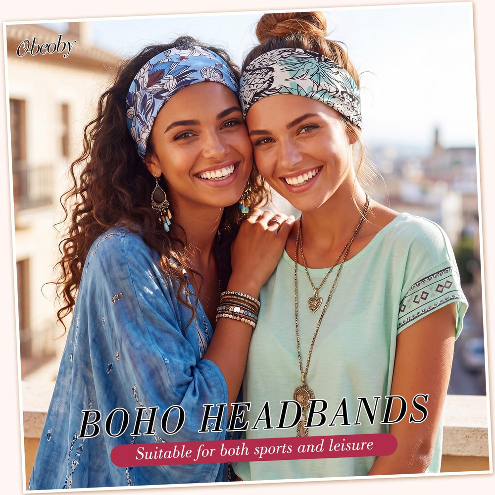 obeoby spread of eight printed headbands, offers mix-and-match color and pattern options