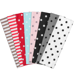 obeoby front view of 8-pack headbands showing assorted colors and patterns for easy selection