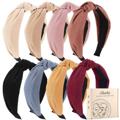obeoby front view of eight dark-series headbands showing color variety and compact packaging