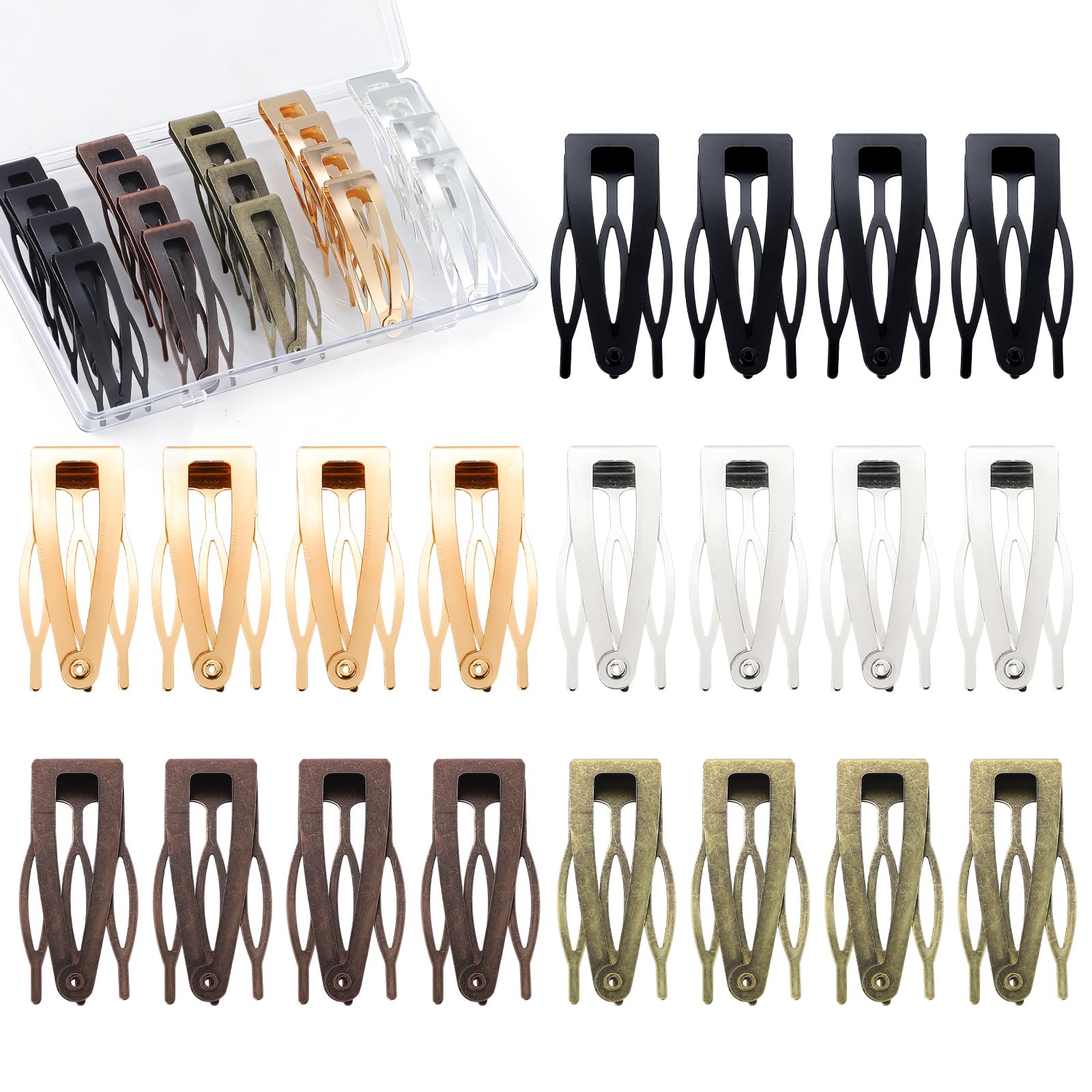 obeoby front packaging showing 20 clips and clear storage box for easy organization