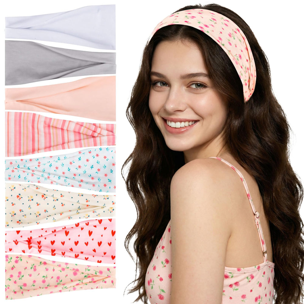 obeoby front pack view showing eight colorful headbands and quick outfit pairing benefit