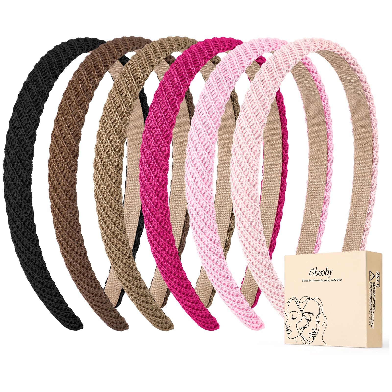 obeoby front packaging showing six headbands and clear product view for quick selection