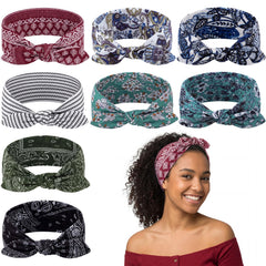 obeoby front pack view showing all eight boho headbands and patterns, easy outfit matching