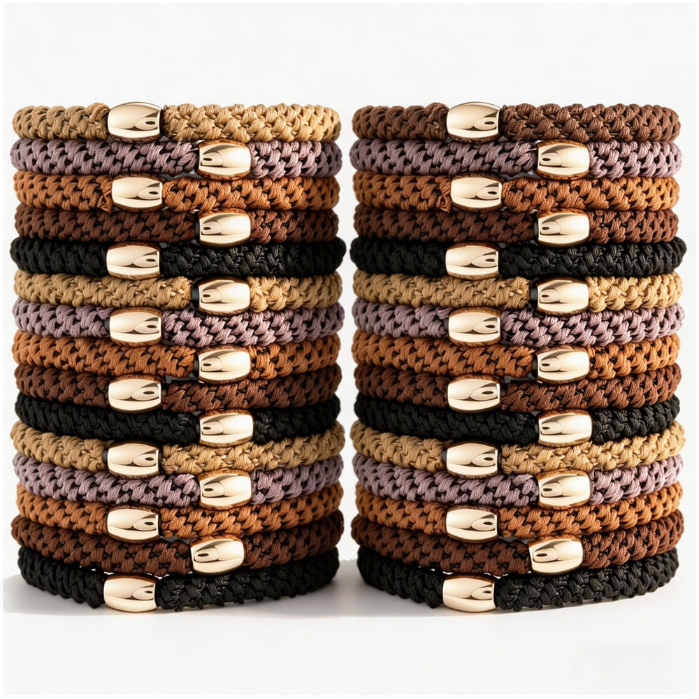 obeoby front packaging showing 30 hair ties and neutral colors for versatile storage
