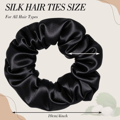 obeoby hand holding scrunchie demonstrates size and comfortable stretch for all hair types