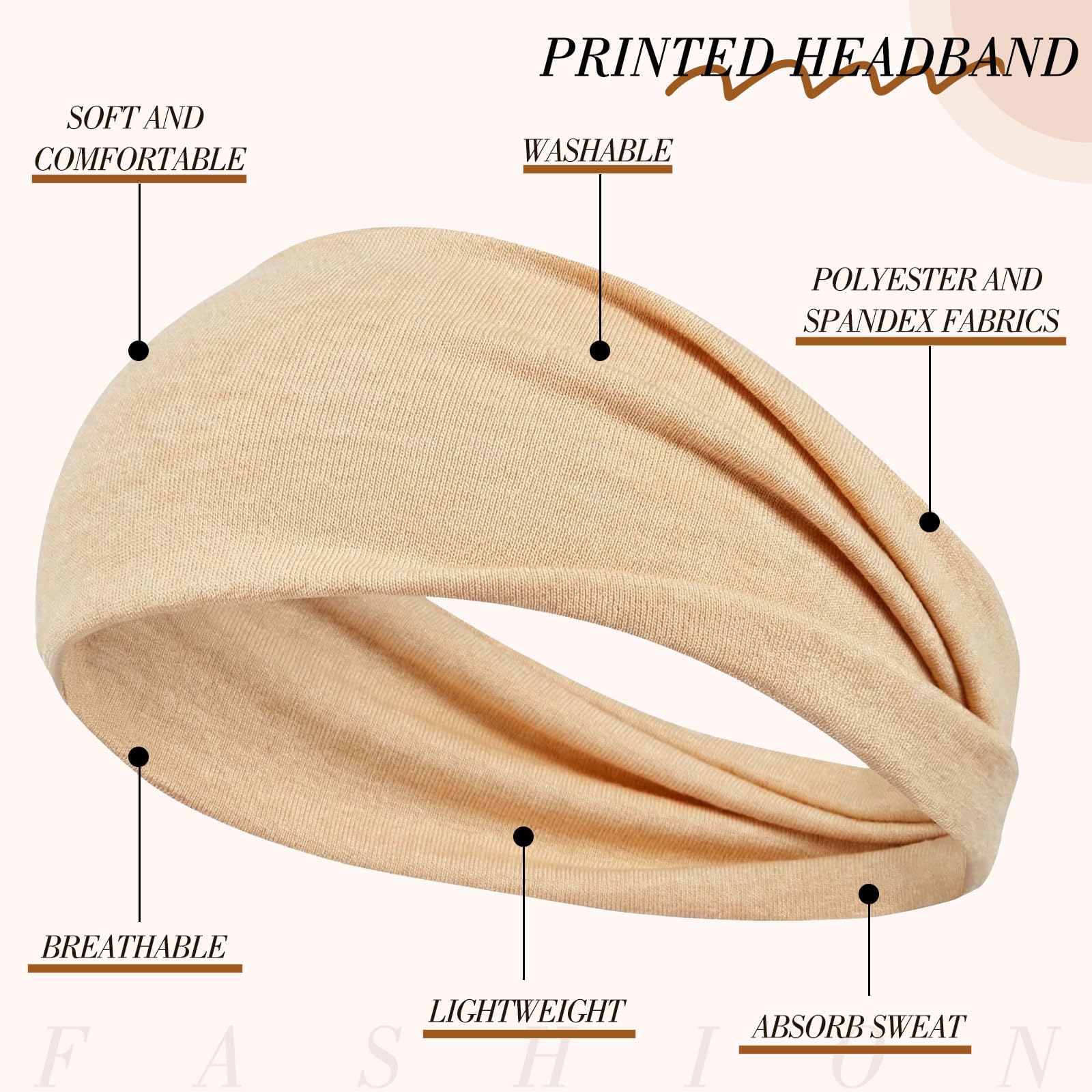 obeoby model wearing knotted headband front for secure hair control