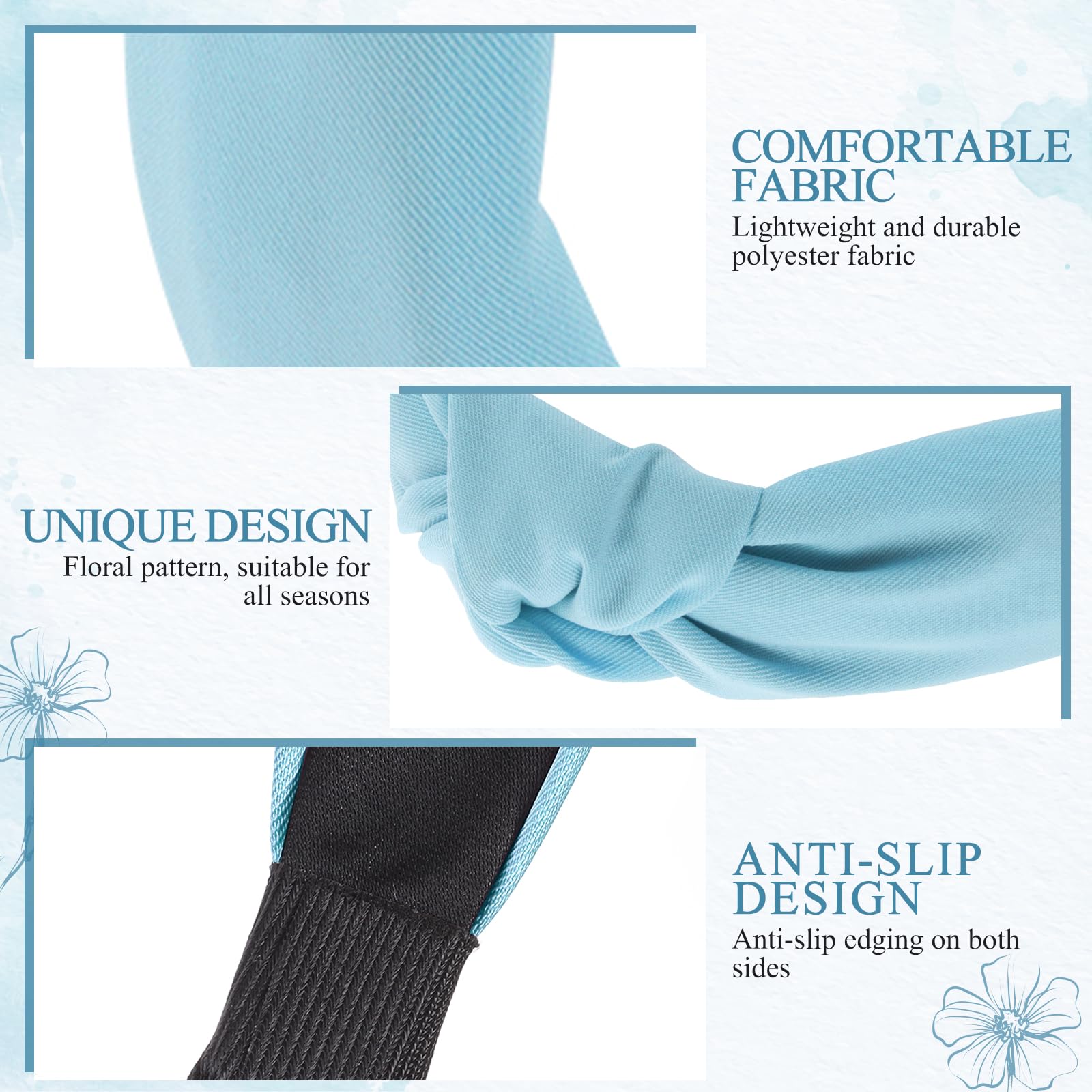 obeoby detailed knotted top of headband highlighting fashionable knot and gentle fit