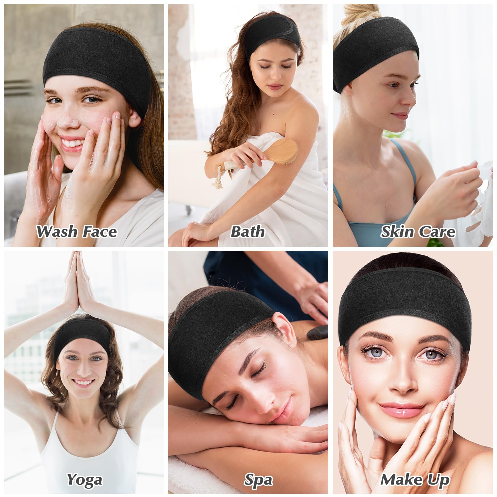 obeoby headband on bathroom vanity next to skincare products signals travel-ready convenience
