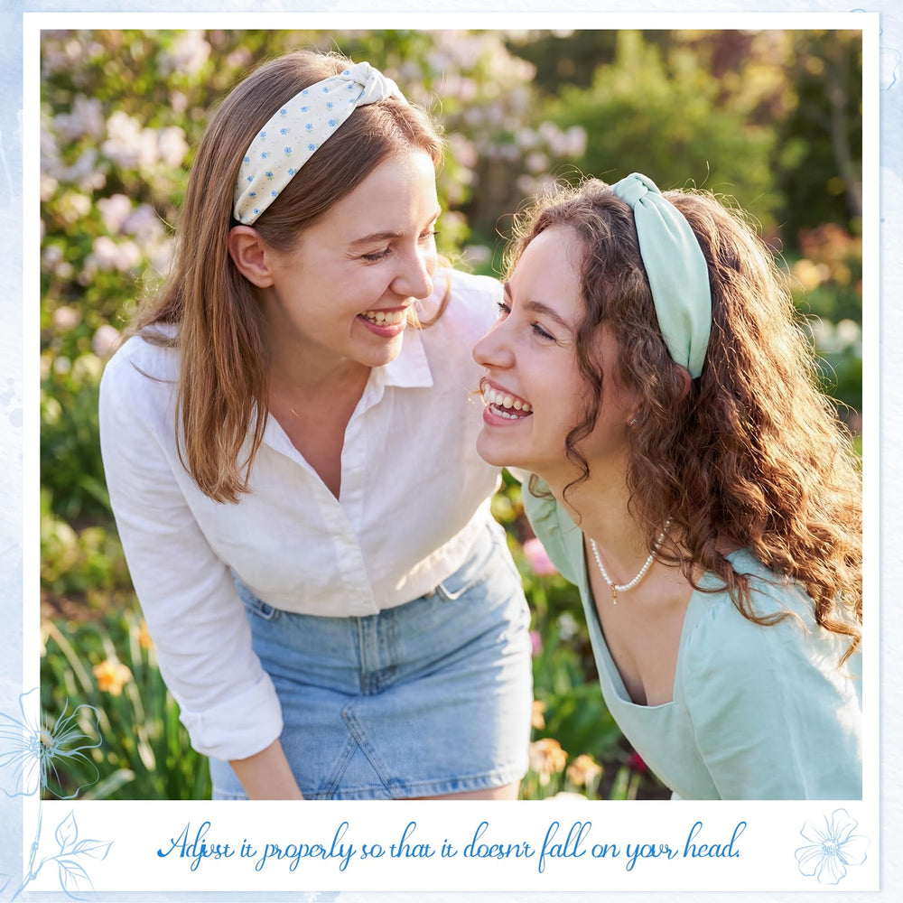 obeoby outdoor lifestyle image wearing headband to enhance spring outfit appeal