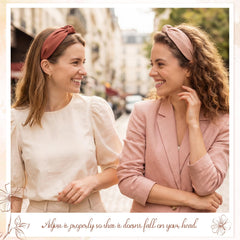 obeoby woman wearing headband outdoors showing polished look and travel convenience