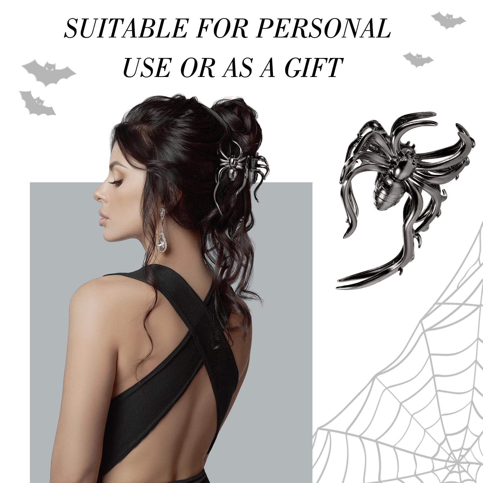 obeoby decorative skull and spiderweb detail adding goth flair