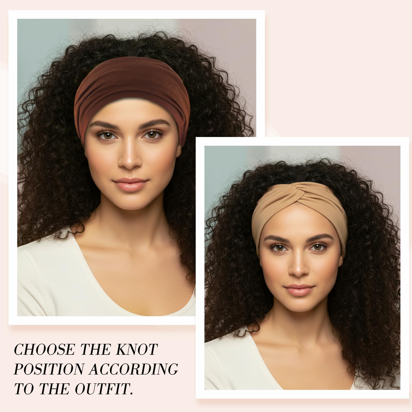 obeoby six neutral headbands laid flat to show color options and versatility
