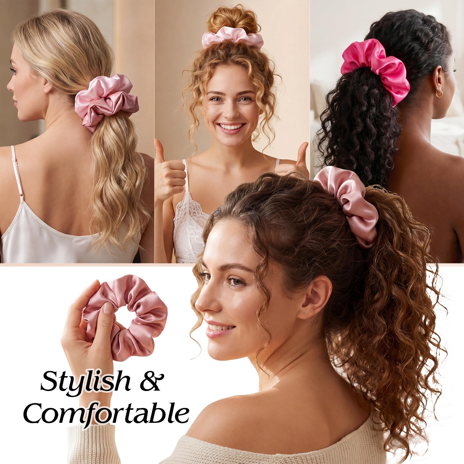 obeoby scrunchie holding high ponytail securely without creases