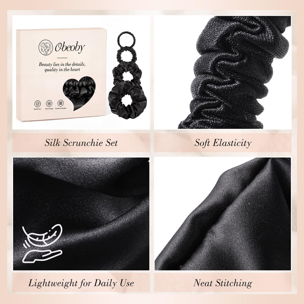 obeoby in-use ponytail showing neat hold and reduced creasing benefit