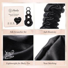 obeoby in-use ponytail showing neat hold and reduced creasing benefit