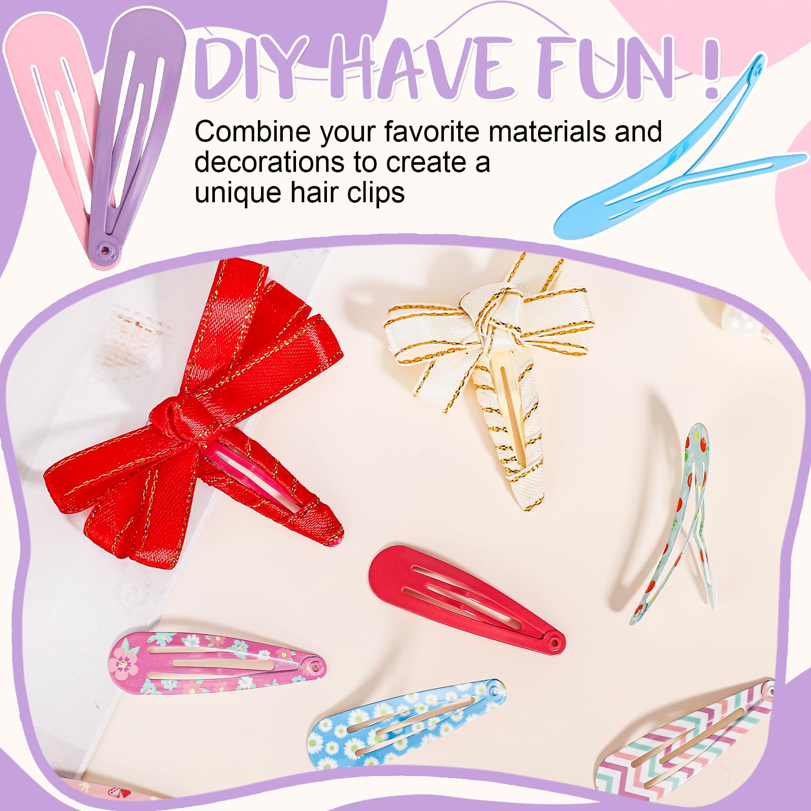 obeoby detailed view of printed pattern clips, playful accent options