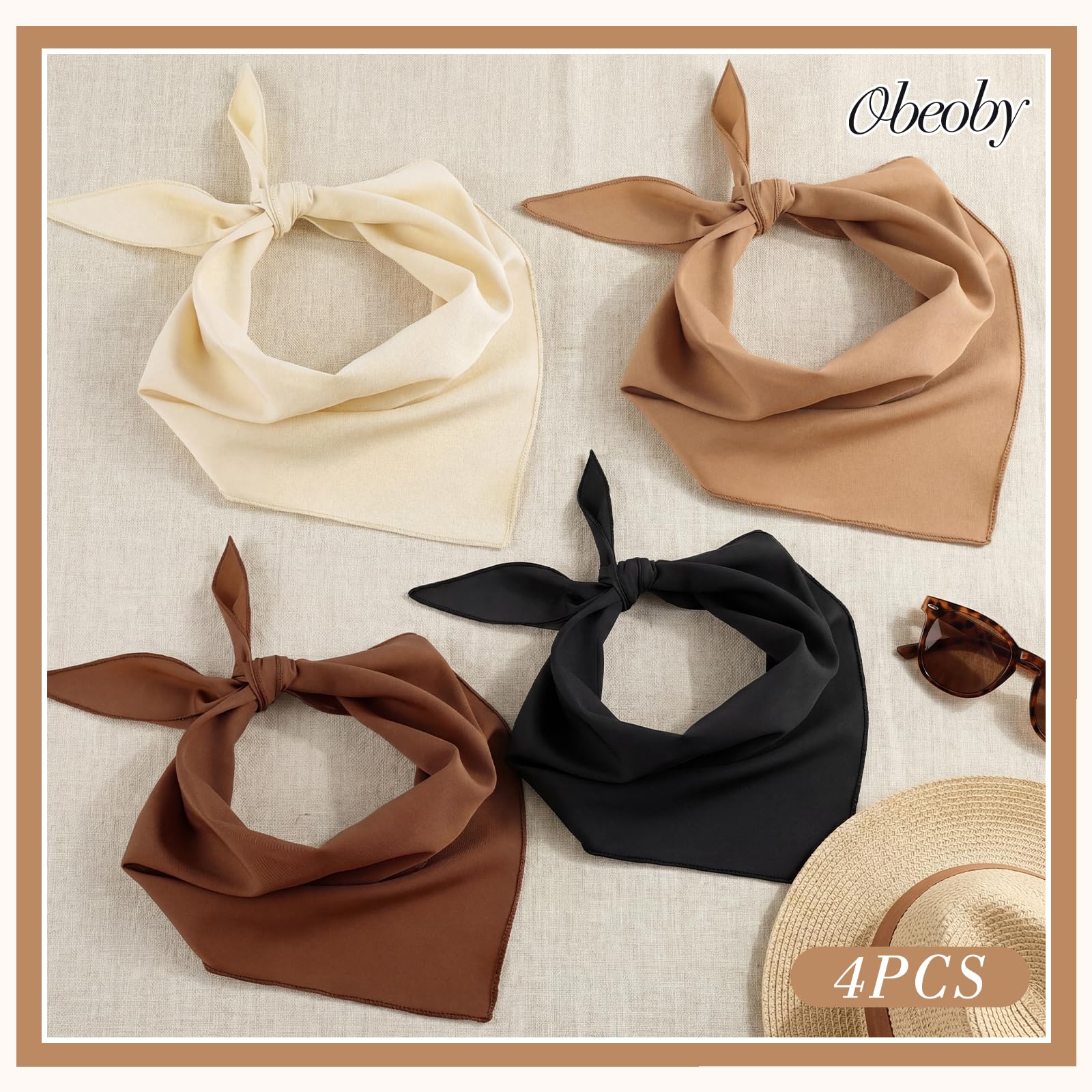 obeoby scarves styled outdoors on model showing versatile looks and travel-ready benefit
